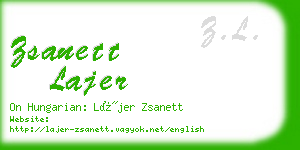 zsanett lajer business card